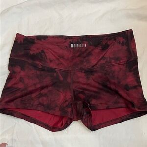 NOBULL Women's Black and Red Athletic Shorts